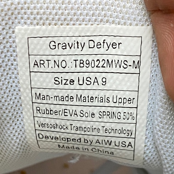 Gdefy Gravity Defyer Ion Orthopedic Sneakers “White Gray” Size 9 - Picture 16 of 16